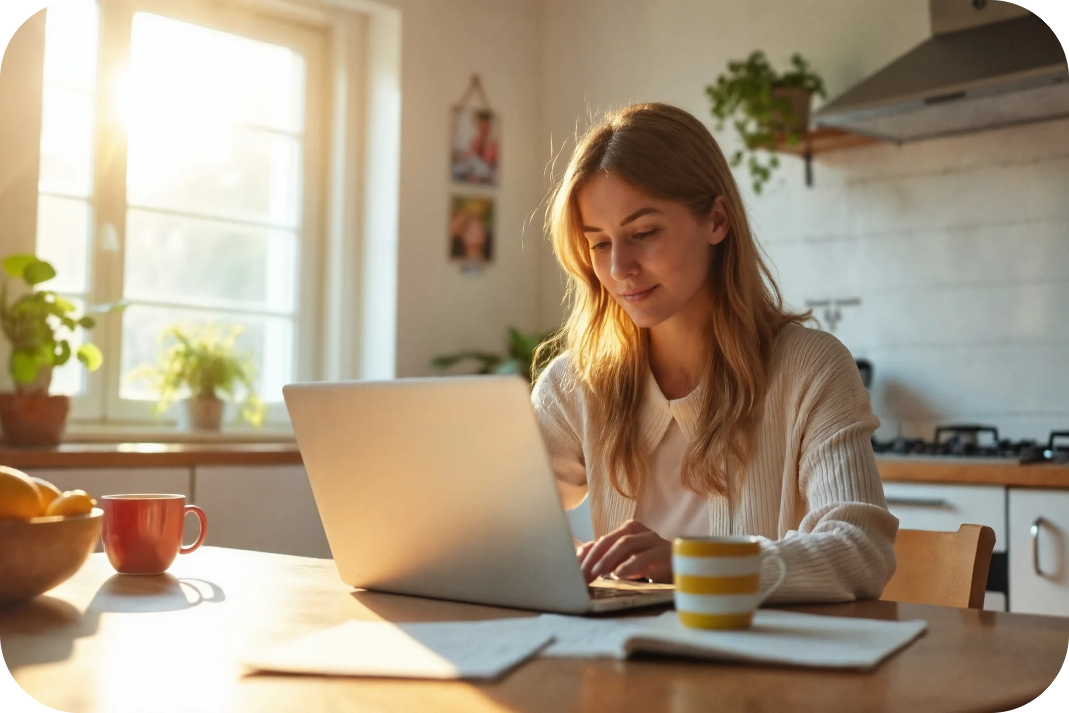 Woman Looking At Computer